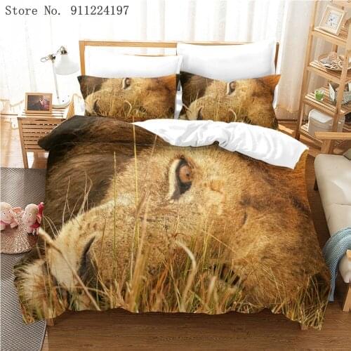 3D Animal Print Duvet Cover Hamster Cheetah Lion Bedding Sets Luxury King Queen Single Double Quilt Cover High Quality Bedspread