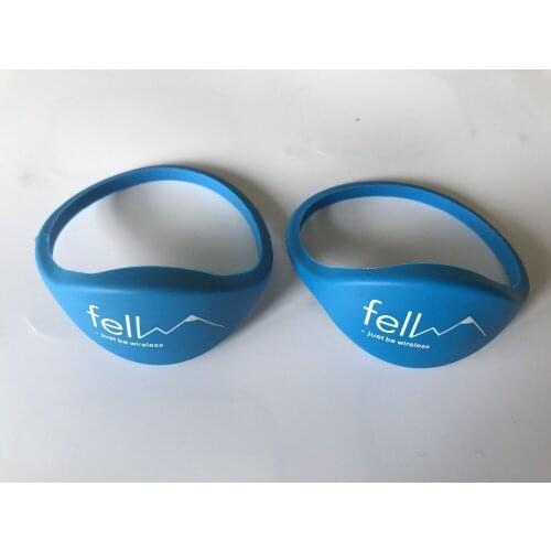 1000pcs/lot 13.56MHZ hotel Key Fobs Tags silicon wristband