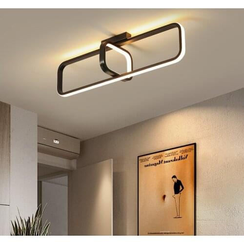 Black/Gold Modern chandelier Lights Square chandelier lighting Bedroom Aisle balcony corridor cloakroom led chandelier fixtures