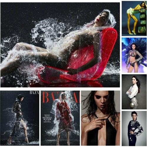 Sticker Kardashian Kendall Jenner Top Model Fashion Gown Dress Sex Nude Society Lady Underwear Queen Girl DIY Painted Home Decor