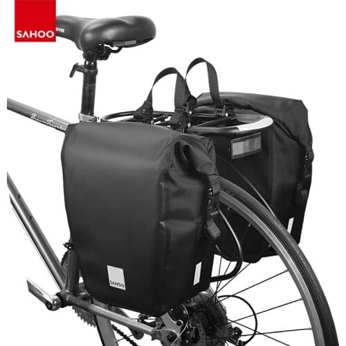 2pcs Sahoo 10L/20L Mountain Road Bike Waterproof Bicycle Pannier Bag Cycling Back Rear Seat Trunk Bag Rack Pack Shoulder Bag
