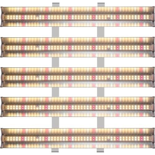 T8 60cm/23.6" LED Bar Grow Light High Efficiency 25Wx5pcs with Bracket Full Set Kit for 4x4ft Grow Tent