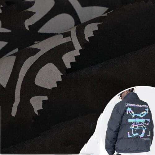 50cm*140cm Polyester Reflective Fabric Stage Performance Clothing Reflective Fabric for Windbreaker Jacket Fashion Down Jacket