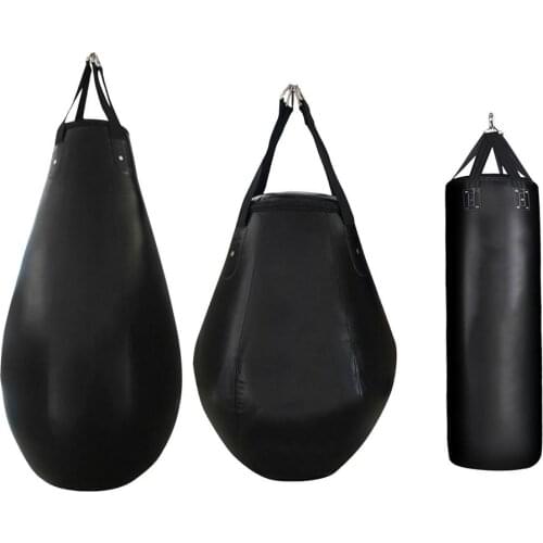 Heavy Punching Bag Unfilled PU Leather Kickboxing Bag Training Exercises Equipment For Home And Gym Boxing Fitness With Zipper