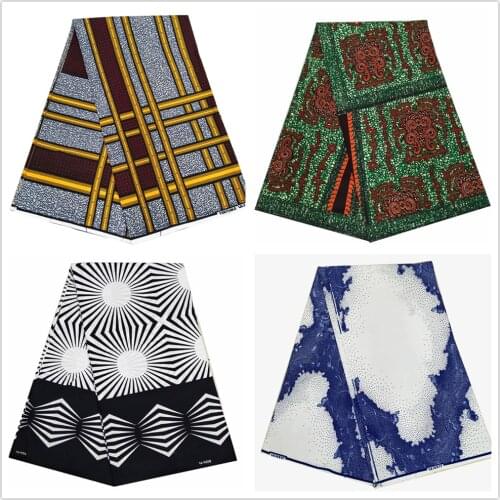 Guaranteed Nigeria Ankara printed veritable real wax high quality African wax print fabric 6 yard for women dress V