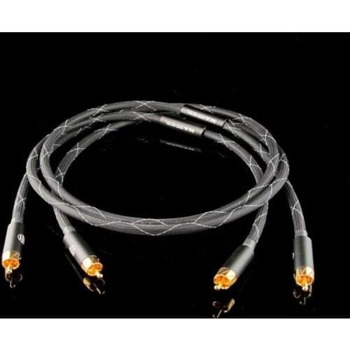 1 Pair SLK audio carbon fiber oxygen-free copper RCA lotus audio signal cable