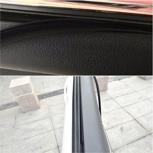 1* V Type Noise Seal Side Window Black Rubber Strip Edge Moulding Replacement