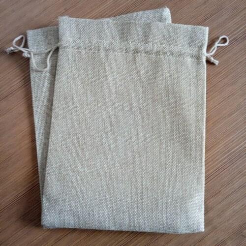 Hot 100pcs 6sizes fabric burlap wedding Drawstring bags for Birthday Christmas Gift bag Food Candy bag hessian jewelry bags