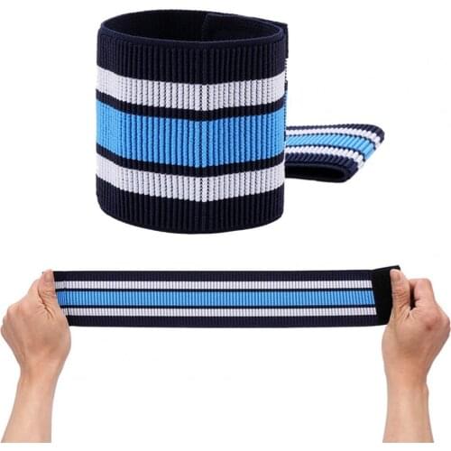 2Pcs Three-color Striped Ankle Bands Elastic Cycling Leg Straps for Outdoor Activities