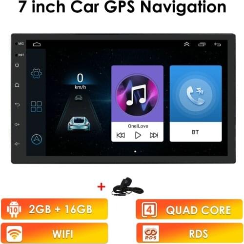 2Din Android 4 Core Car Universal Radio GPS Multimedia Video Player Auto Stereo Mirror Link 7 Inch HD Touch Screen USB WiFi