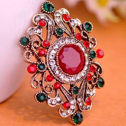 Fashion Turkish Brooches Bouquet Colares Women Bridal Accessories Resin Green Pin Brooch Coral Broches Ouro Hijab Pins Women Vaz