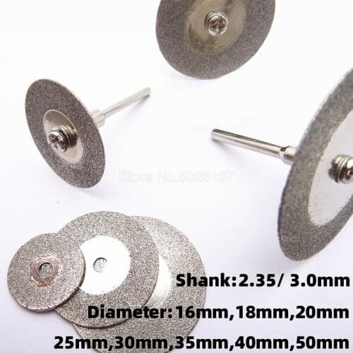 16-60MM Diamond Saw Accessories Grinding Wheel Circular Cutting Disc Rotary Tool Discs Blade Abrasive Shank Drill Bit For Glass