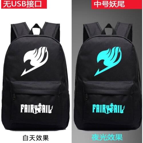 IVYYE Fairy Tail Fashion Oxford Backpacks Shine Rucksacks Night Light Backpack Casual Luminous Travel Knapsack Unisex Gifts New