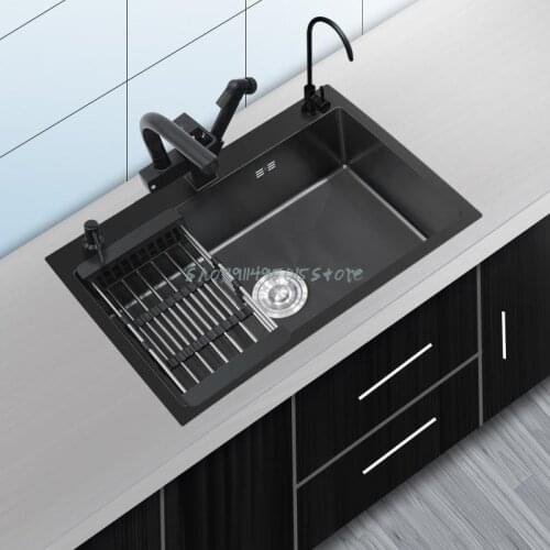 Joomuwn Nano Sink Single-bath Kitchen Sink 304 Stainless Steel Manual Sink Household Sink Set