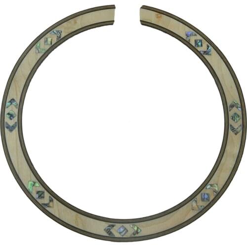 KAISH Acoustic Guitar Soundhole Maple Rosette with Beautiful Abalone Shell Inlay 110mm*12mm