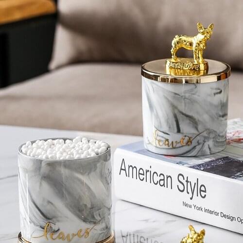 Ceramic Toothpick Jar with Lid Creative Puppy Household Storage Jar Kitchen Seasoning Jar Desktop Decoration Home Decoration