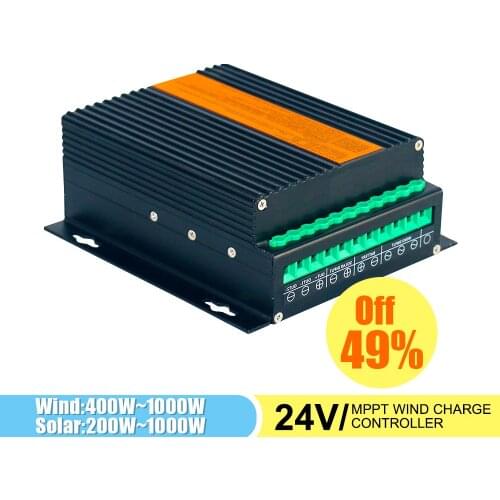MPPT Charge Controller Wind Solar Hybrid System 400w~1000w Wind 200w~1000w Solar 12V 24V Auto 48V Regulator For Dynamo Generator