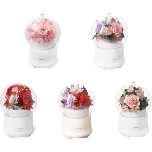 Mini Eternal Flower Humidifier Essential Oil Aroma Diffuser 7 Color change