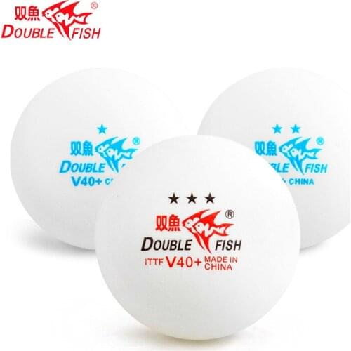 6pcs/lot DOUBLE FISH New Material V40+mm Table Tennis Ball Three-star Level Professional Match Training PingPong Balls Game Ball