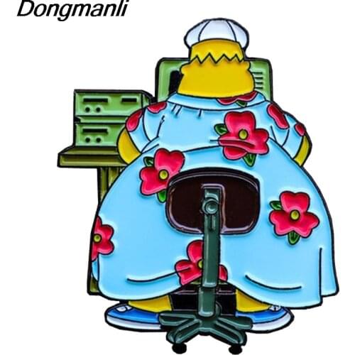 P5740 Dongmanli Creativity Funny Hard Enamel Pin Cute Badge Backpack Collar Lapel Anime Jewelry