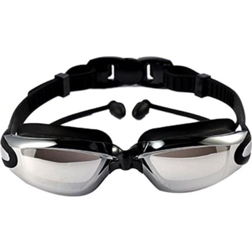 Professional Swimming Goggles Outdoor Water Sports Waterproof Anti-fog Swimming Glasses Large Frame With Silicone Earplugs