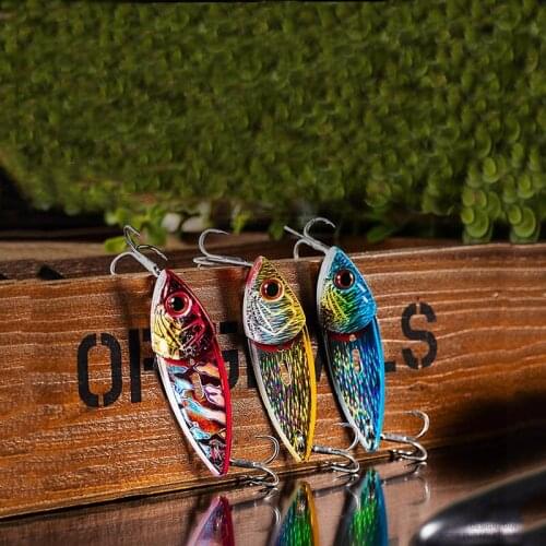 RQNQ 1pcs 5.0CM/10G 5.8CM/15G Metal Fishing Lure Floating Crank Bait Treble Hook Tackle Life-like2021 Ice Jig Bait