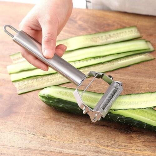 Stainless Steel Hand Grater for Vegetables Multifunctional Potato Orange Apple Peeler Double Head Slicer Kitchen Aaccessories