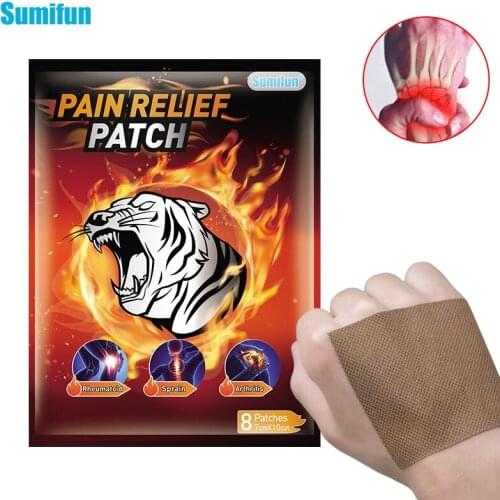 Sumifun 8pc Tiger Balm Patches Efficient Relief Muscle Pain Joint Back Neuralgia Acid Stasis Rheumatism Arthritis Herbal Plaster