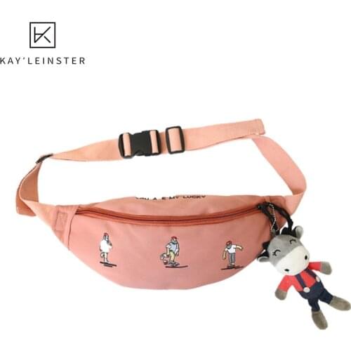 Girls Bags Tide Brand Small WomenS Street Trends Shoulder Messenger Bags Japanese College Students' Waist Bags