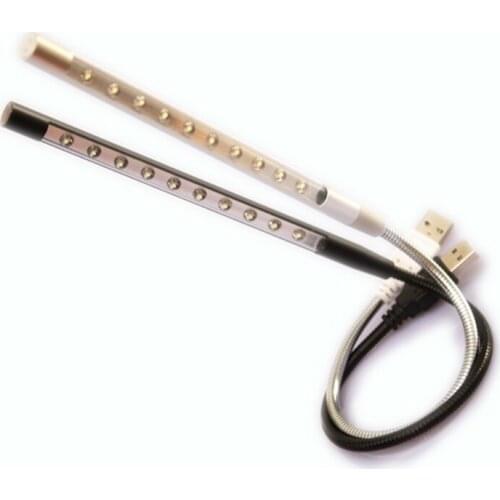 LED Reading Lamps Portable Reading Lamps with 10 Bulbs White Lighting USB Lamps for Computer Laptop