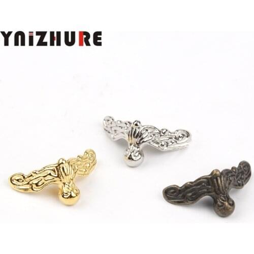 YNIZHURE 20Pcs 26x13mm Jewelry Gift Box Wood Case Decorative Feet Leg Corner Protector Craft gift hardware Free shipping