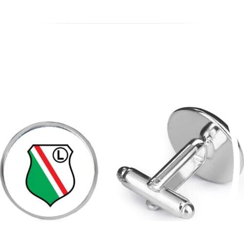 Legia Warsaw Warszawa Poland Football Soccer Cufflinks Custom Silver Men Cufflinks Groomsmen Gift Man Cuff Links Jewelry