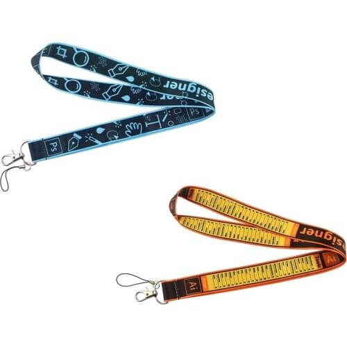 10pcs/lot J2203 Design Strap Necklace for keys Lanyard for ID Card Pass Gym Mobile Phone USB badge For designer