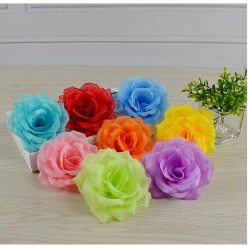 10PCS/Batch Simulation 20 Color Rose 10CM Rose DIY Flower Wall Flower Arrangement Wedding Home Decoration Holiday Party Supplies