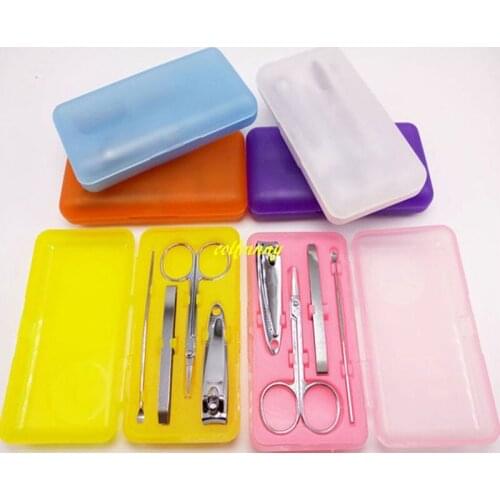 100sets/lot 4Pcs/set Nails Clipper Kit Manicure Set Clippers Trimmers Pedicure Scissor Nail Tools Sets Can customize logo