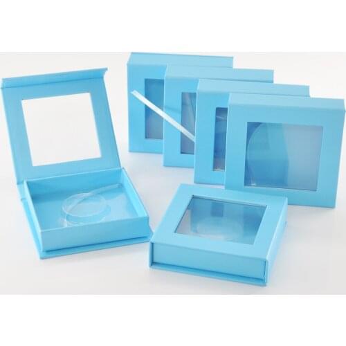 100/PACK Wholesale False eyelash packaging box custom logo lash boxes packaging Makeup 25mm mink eyelashes Square storage case