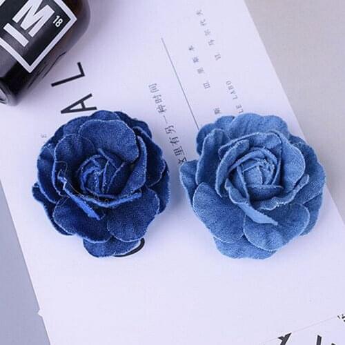 2Pcs DIY Flowers Applique Lace Trim Patch Fabric DIY Wedding Dress Flowers Hat Hair Clothes Applique Sewing Patches