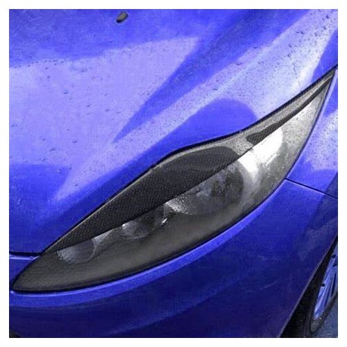 Carbon Fiber Headlight Cover Eyelid Eyebrow for 2009-2012 Ford Fiesta