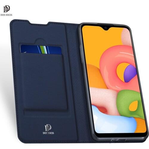 For Samsung Galaxy A01 DUX DUCIS Skin Pro Series Leather Wallet Flip Case Full Protection Steady Stand Magnetic Closure