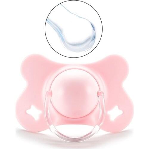 Baby with Lid Butterfly Shape Round and Flat Teat Silicone Sleep Pacifier Newborn Boys Girls Bite Chew Supplies #905