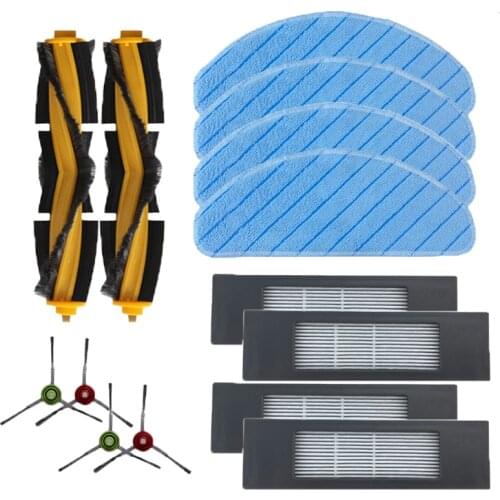 For Ecovacs Deebot OZMO T9 MAX Main Roller Brush HEPA Filter Side brushes Rag Mop Cloths Pads Robot Vacuum Cleaner Parts kits