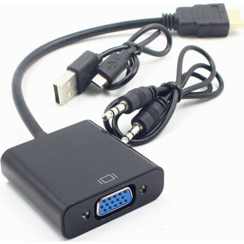 HD HDMI-compatible To VGA Converter HDMI-compatible To VGA Cable Adapter HD Cable Without Audio