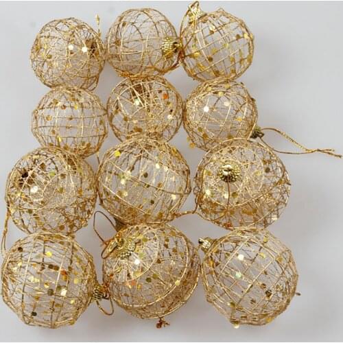 JX-LCLYL 6pcs/lot 6mm Christmas Tree Ball Baubles Hanging Party Ornament Decoration Home Decoration