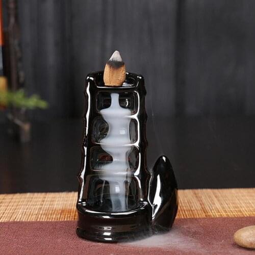 Ceramic Waterfall Backflow Incense Burners Holder Censer Diffuser Home Decor incienso cascada