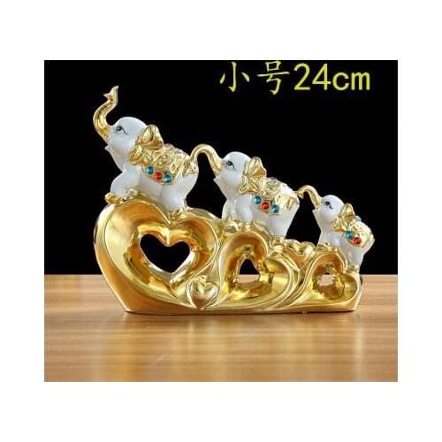 Ceramic elephant wedding gifts living room wine cabinet home decorations creative move craft gift