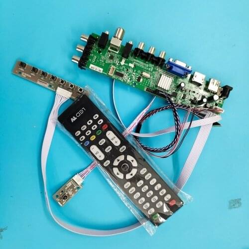 Kit For LP140WH4-TLN1/LP140WH4-TLP1 controller board digital VGA LED HDMI 40pin TV LVDS USB AV Signal DVB-T remote WLED 1366X768
