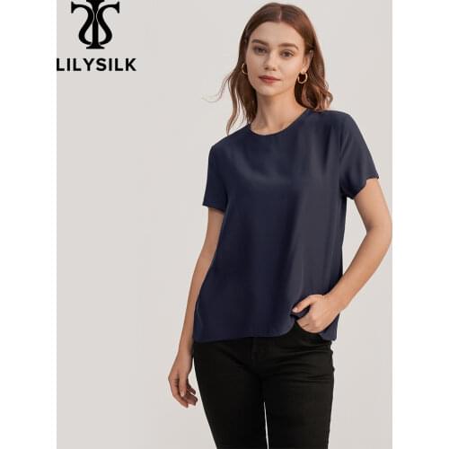 Женские шелковые футболки LILYSILK China At AliExpress