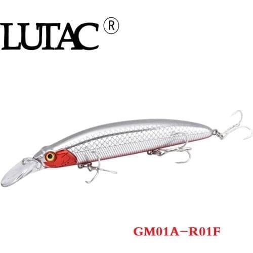 LUTAC Lure Minnow Treble Hooks Woblers Fishing Tackle Carp Hard Plastic 110mm 21g