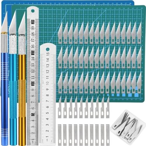 MIUSIE Professional Carving Knife Tools Kit With Cutting Mat And Replacement Blades Engraving Cutter DIY Craft Repair Tool