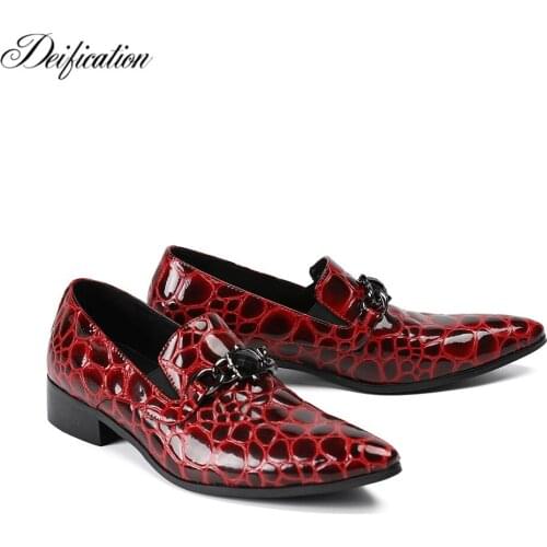 Deification Fashion Comfortable Casual Shoes Loafers Luxury Party Wedding Shoes Printed Men Flats Office Formal Shoes Zapatillas